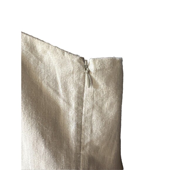 Mara Hoffman Size 4 100% Hemp Maxi Beige Dress Tie Front USA Made - Picture 13 of 16